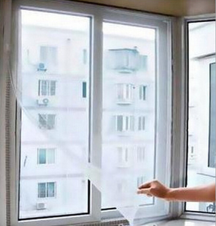 Self-adhesive anti-mosquito window screen DIY anti-mosquito window screen mesh invisible simple window screen with Velcro wholesale