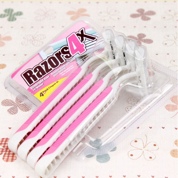 居家剃须刀女式刮毛刀剃毛刀腿毛腋毛除毛器女用超值4支装细节图