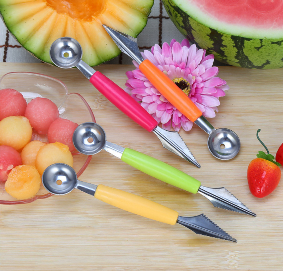 Fruit carving knife fruit digger watermelon spoon stainless steel fruit digger wholesale