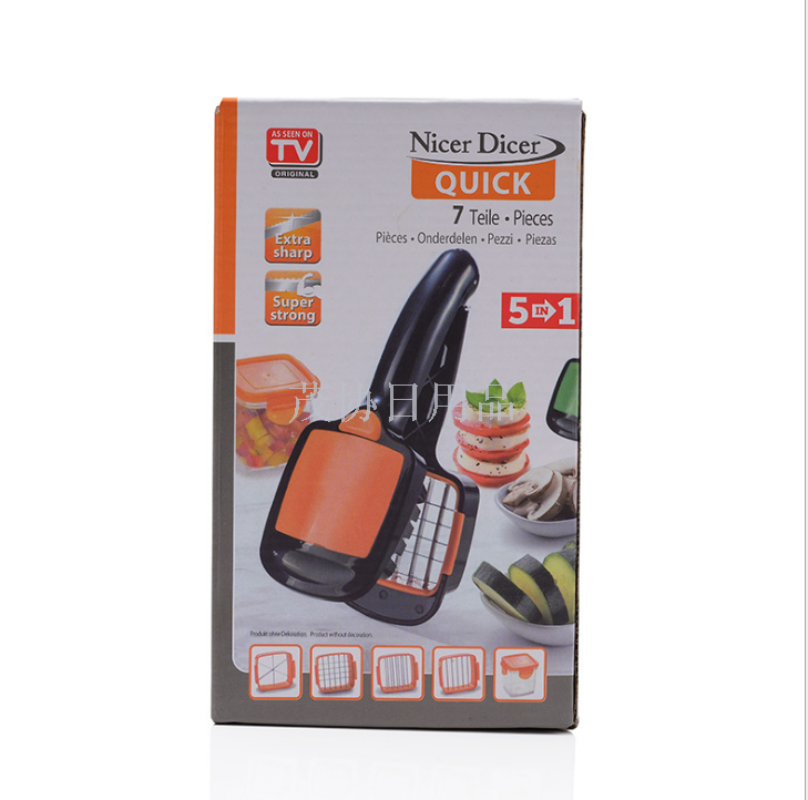 Nice Dicer Quick's new handheld multi-function vegetable cutter Press fruit and vegetable pizza cutter