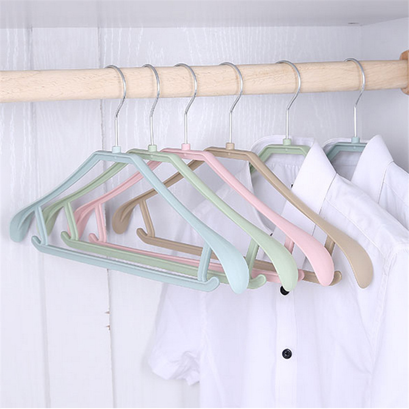 加粗塑料宽肩衣架干湿两用晾衣架衣柜挂衣架衣撑衣挂衣服挂批发产品图