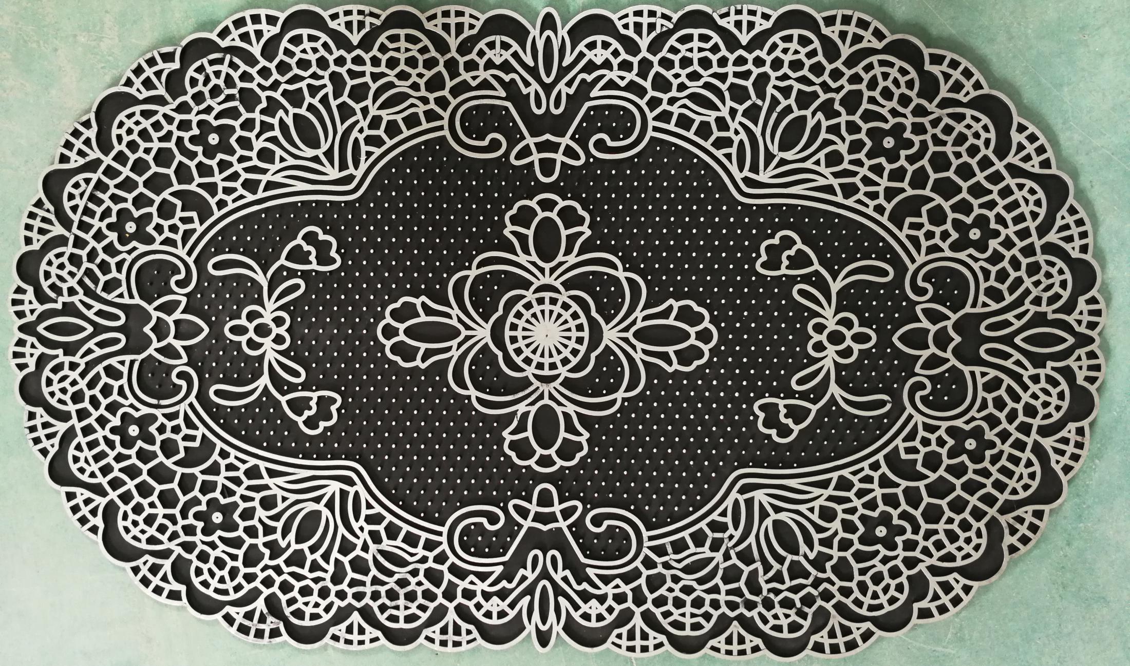 PVC rubber floor mat, injection molded floor mat, PVC floor mat, anti-slip mat, entry mat, foot mat, household mat, 40*70cm Specification drawing