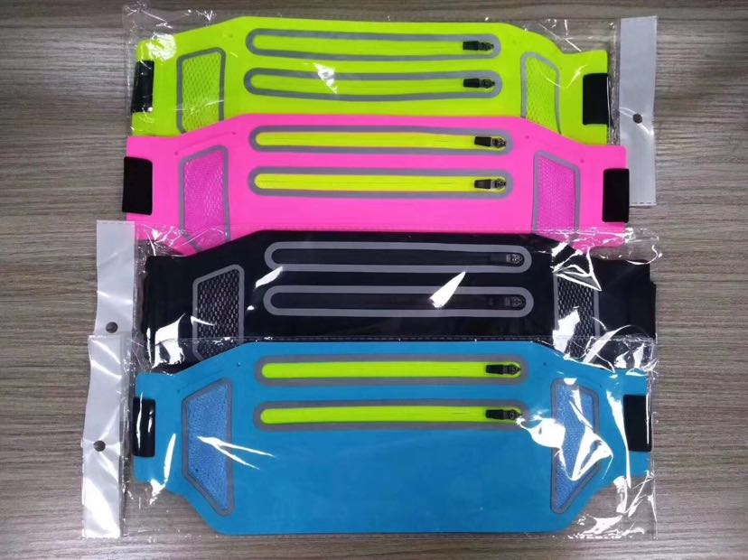 The double zipper classification of mobile phone waist bags and sports sets is clearer