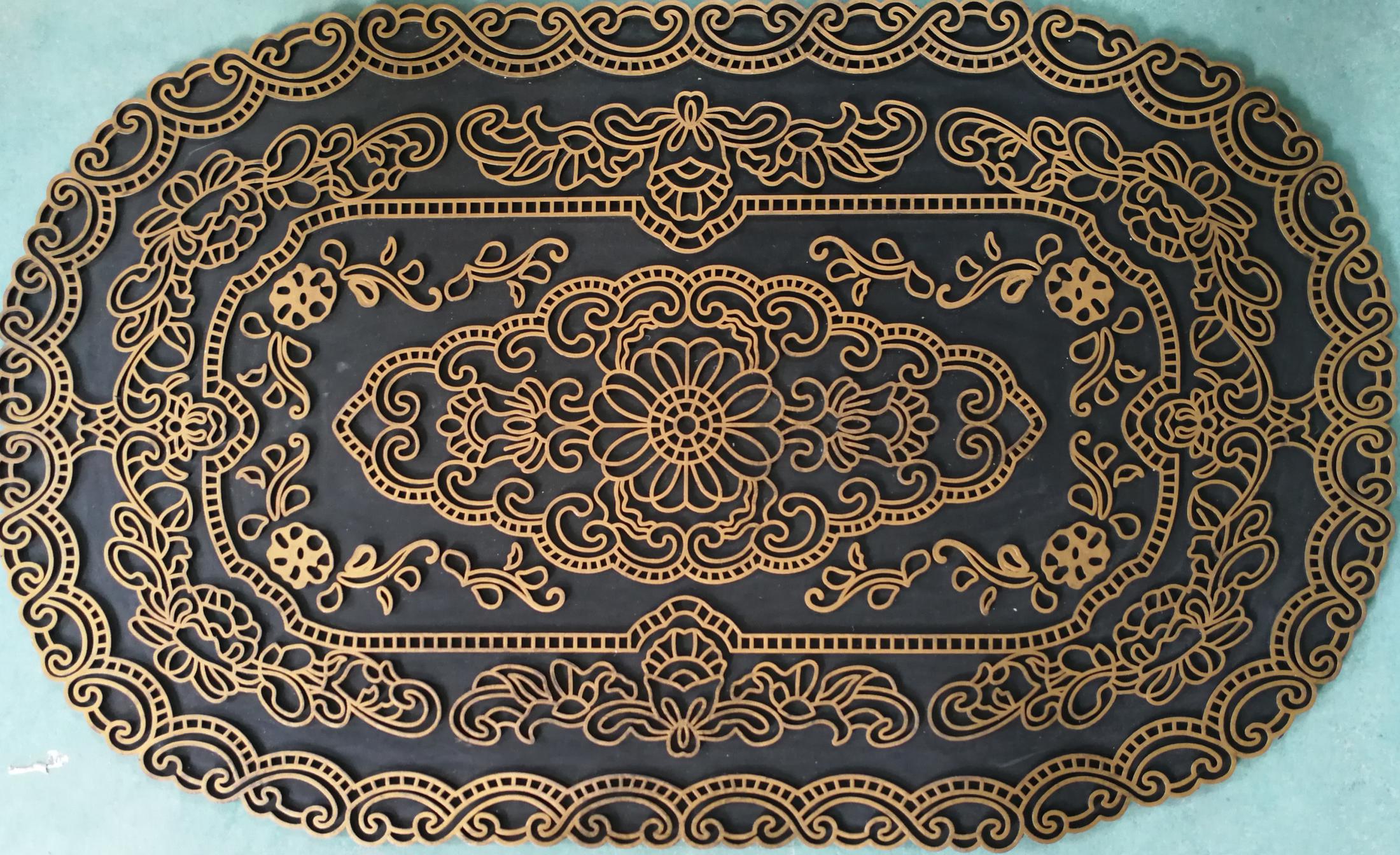 PVC rubber floor mat, injection molded floor mat, PVC floor mat, anti-slip mat, entry mat, foot mat, household mat, 40*70cm details Picture