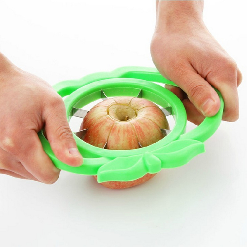 Handle apple cutter wholesale plastic apple cutter stainless steel fruit cutter factory direct sales