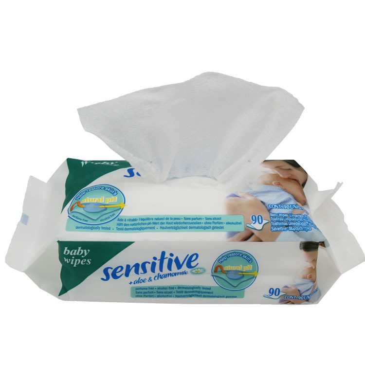 批发婴儿湿纸巾 90 抽湿巾 婴幼儿湿巾 无纺布湿纸巾 抗菌润肤产品图