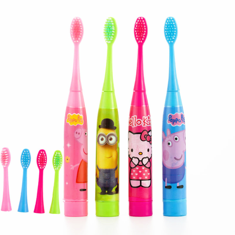 Children's electric toothbrush Cartoon electric toothbrush toiletries with replacement brush head