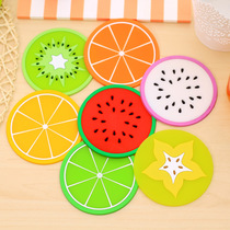 A1-6 Jelly fruit shape coaster Silicone coaster Creative non-slip thermal insulation coaster coaster