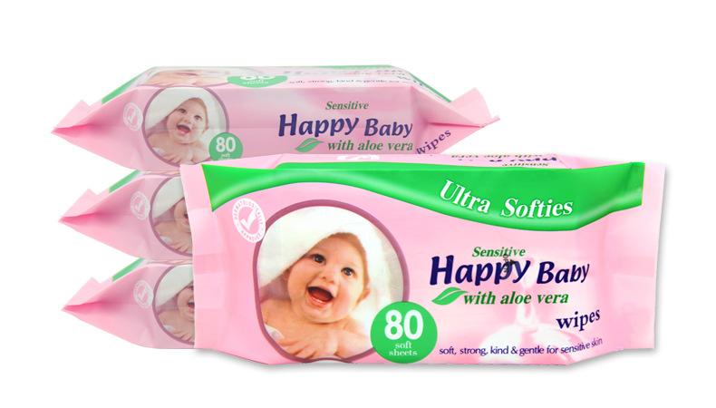 新生儿抽取式 婴儿湿巾 一次性 婴幼儿清洁湿纸 80抽可定做产品图