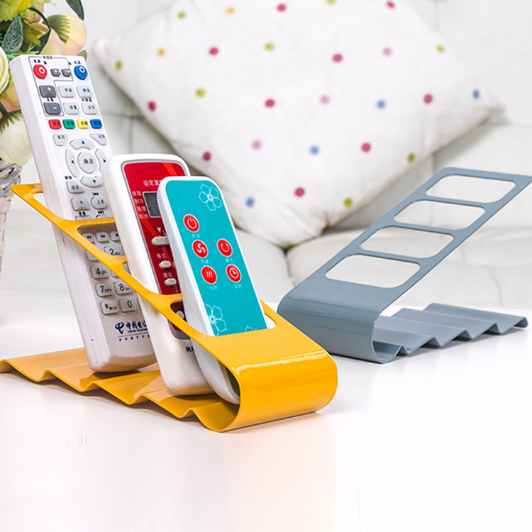 E27铁艺四格遥控器收纳架桌面电视空调遥控器收纳座收纳盒实用产品图