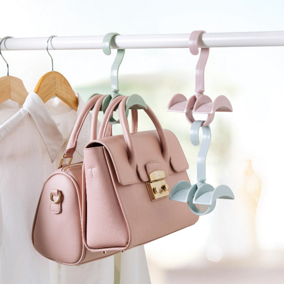 Bag storage rack wardrobe nail free hanger hook Creative tie hanger hanger bag hanger hanger coat hook new style