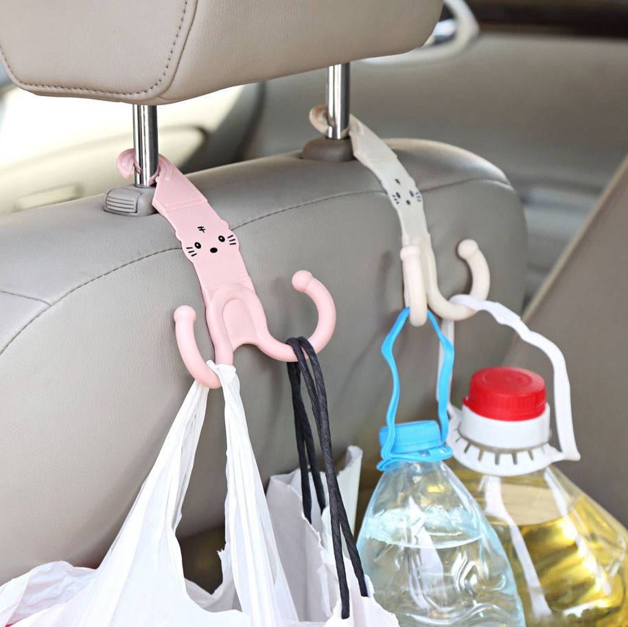 炫彩汽车车用座椅背挂钩 多功能卡通车载挂钩 杂物挂批发30g