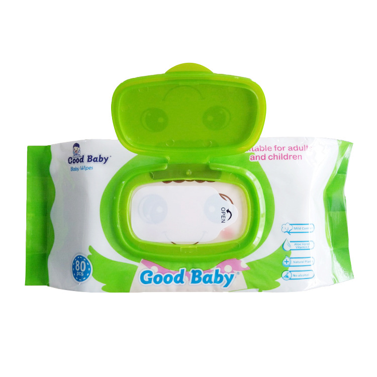 婴儿手口湿巾 80片带盖 儿童湿纸巾批发 湿巾定制 厂家批发产品图