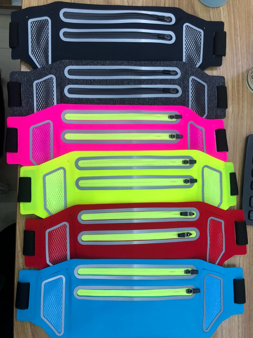 The double zipper classification of mobile phone waist bags and sports sets is clearer details Picture
