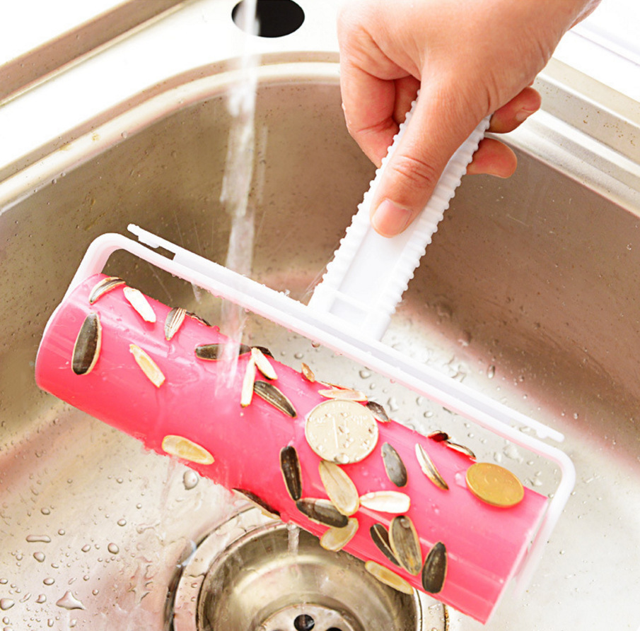 可水洗滚筒粘毛器粘毛滚筒衣物除尘器滚刷吸衣服沾毛刷 大号细节图