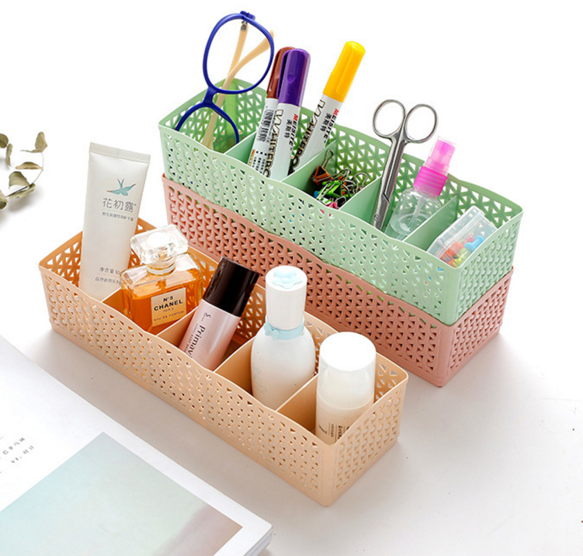 Underwear underwear socks bra underwear hollowed out storage box Plastic drawer organizer box five cell storage box