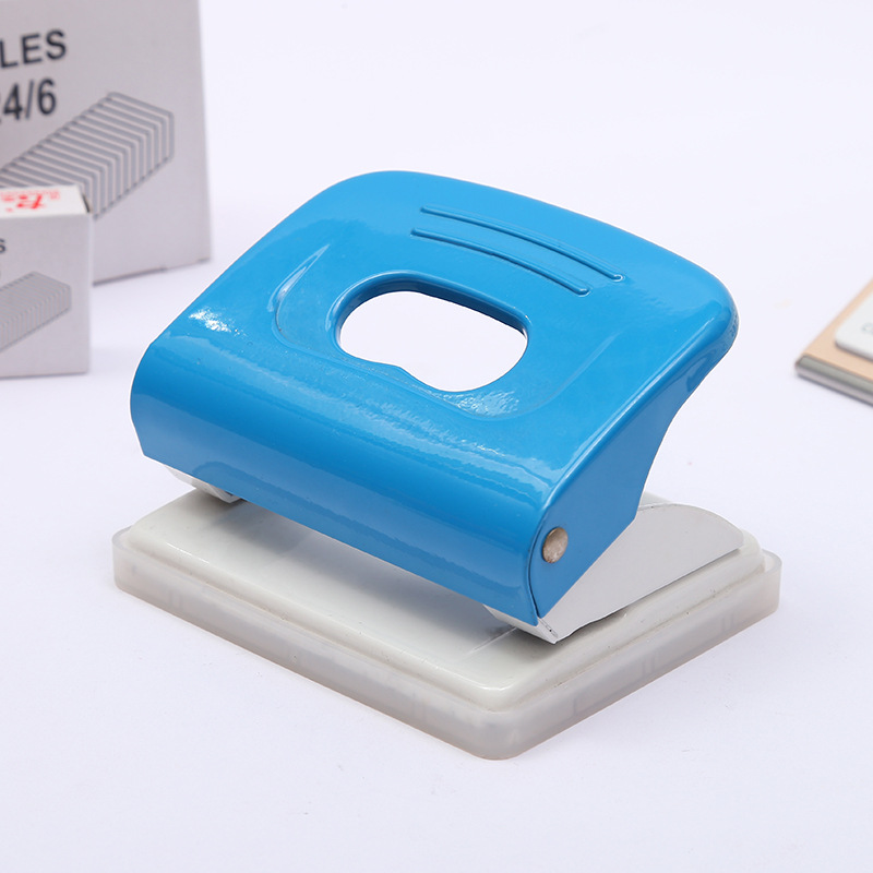 A4纸手动圆孔打孔器纸张装订打孔机小巧便携式打洞器厂家批发细节图