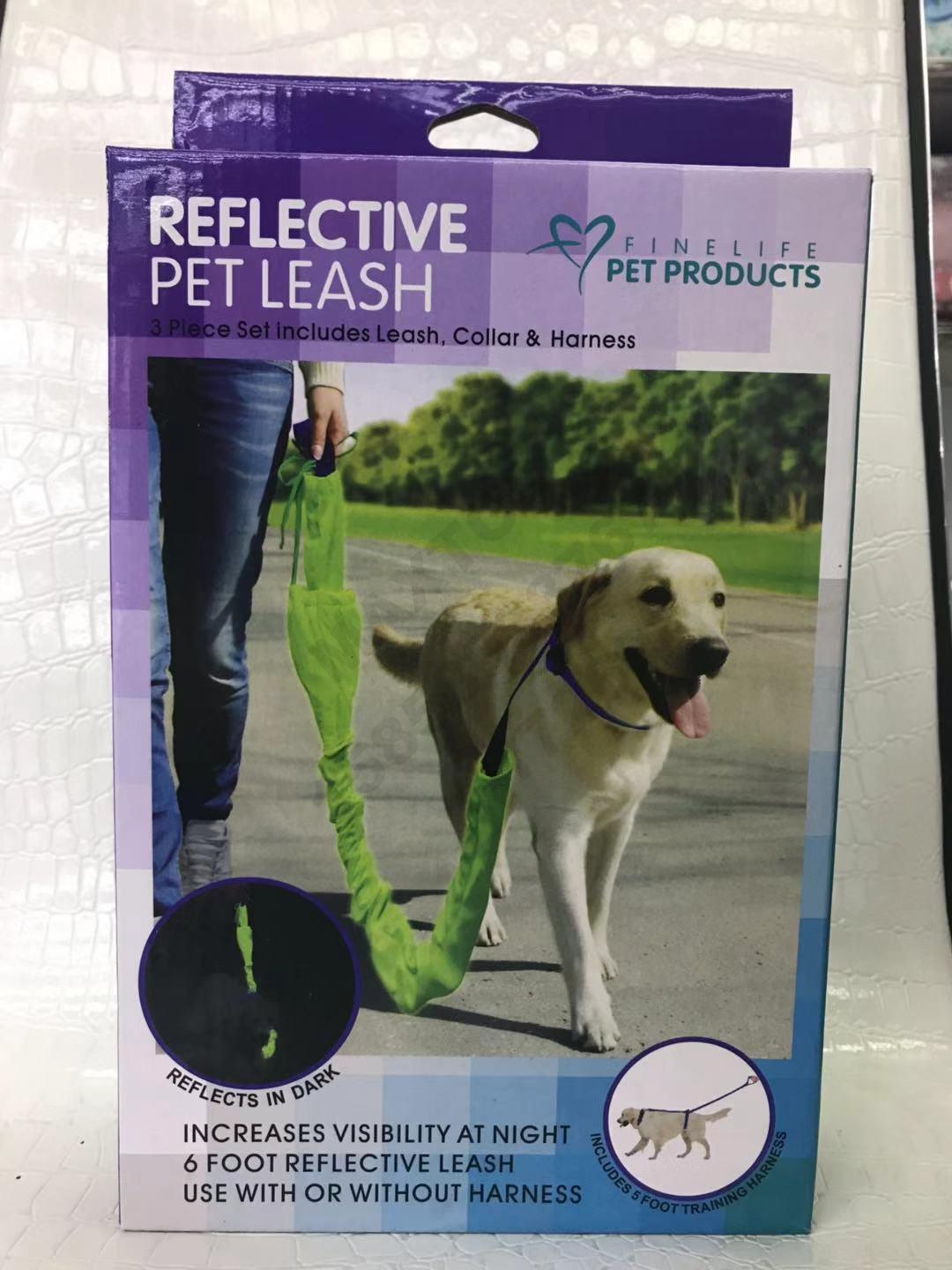 REFLECTIVE PET LEASH glows at night Dog leash glows at night