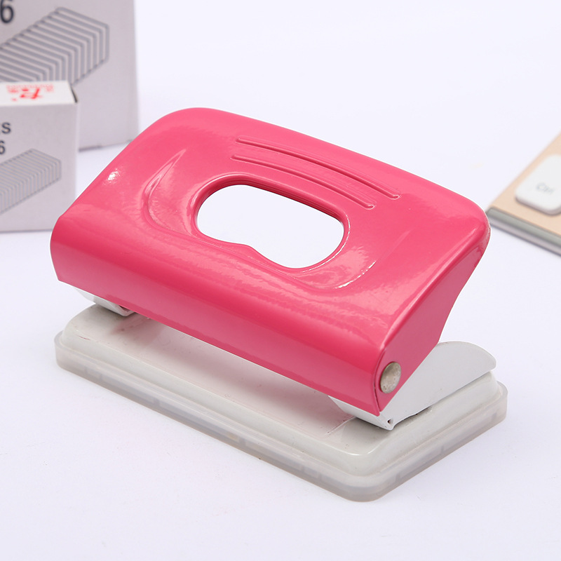 A4纸手动圆孔打孔器纸张装订打孔机小巧便携式打洞器厂家批发产品图