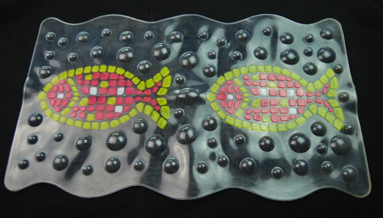 Pisces transparent bathroom mat, bathroom anti-slip mat, PVC massage mat, bathroom massage mat, bathtub mat details Picture