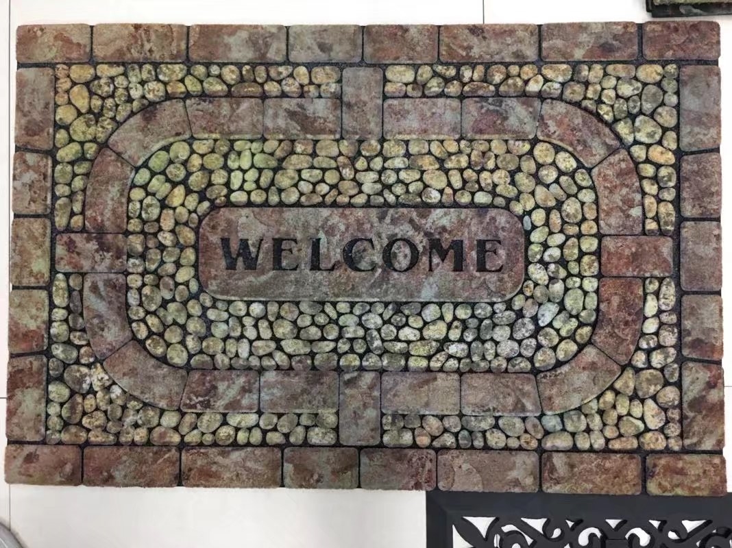 Thickened flocking printed mat WELCOME door mat rubber flocking mat printed mat outdoor mat Application Scenario