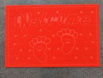 PVC fleece embossed mat, PVC anti-slip mat, water-absorbing anti-slip foot mat, fleece door mat, household mat details Picture