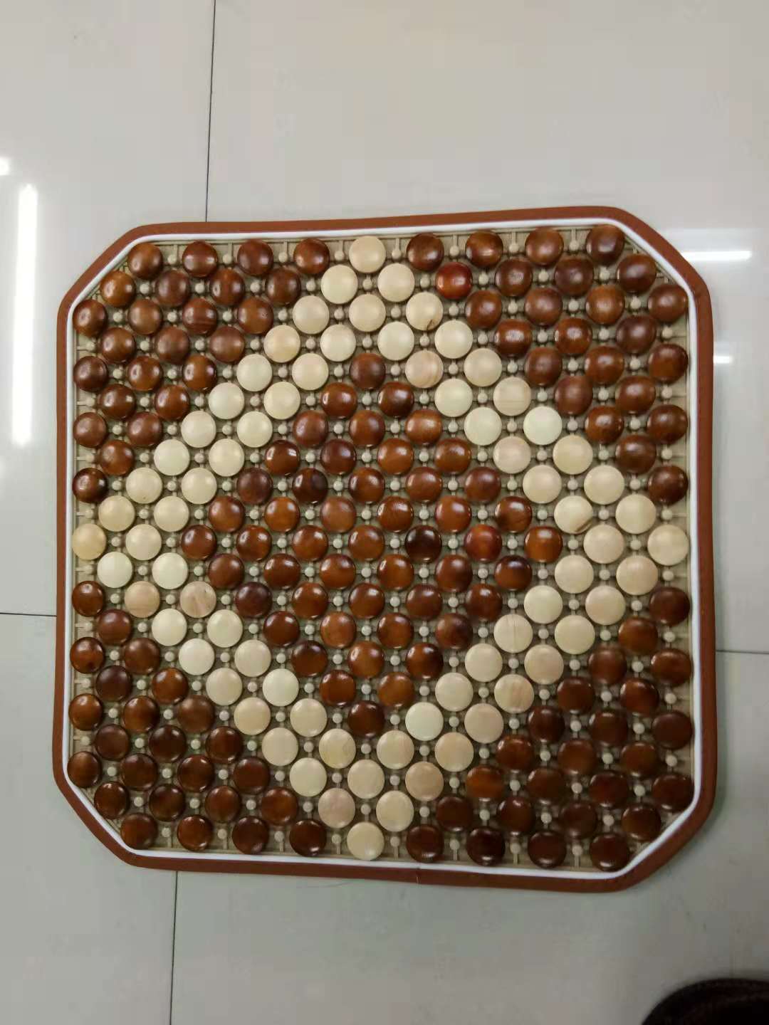 新款免绑硅胶底四方垫/小方垫梨木单片