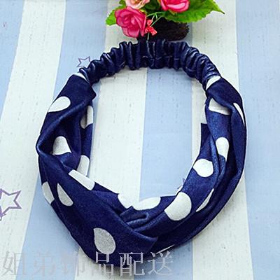 10 yuan shop Korean version fresh polka dot velvet headband Specification drawing