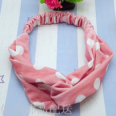 10 yuan shop Korean version fresh polka dot velvet headband full figure