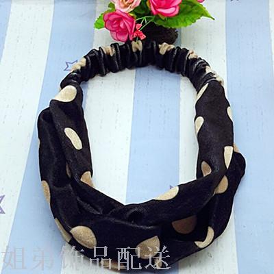 10 yuan shop Korean version fresh polka dot velvet headband details Picture