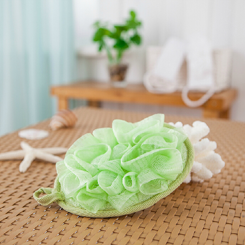 Huilong Bamboo fiber +PE bath flower scrub bath towel exfoliate dead skin bath gloves rub back bath towel daily manufacturers