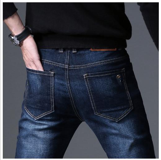 2018 Autumn/Winter new jeans men's simple business men's jeans Casual straight leg black jeans men