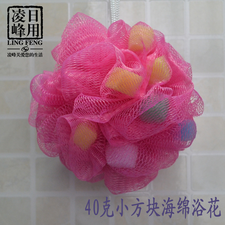 Manufacturers direct high-quality bath flower large 40g high-density sponge bath ball Korea sponge bath towel wholesale thumbnail