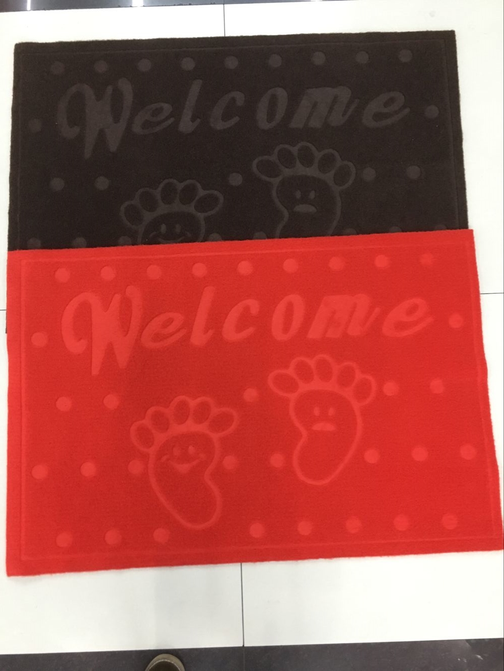48*78cm PVC textured and embossed mat, water-absorbing and anti-slip mat, outdoor mat, foot mat, door mat, best-selling in foreign trade full figure
