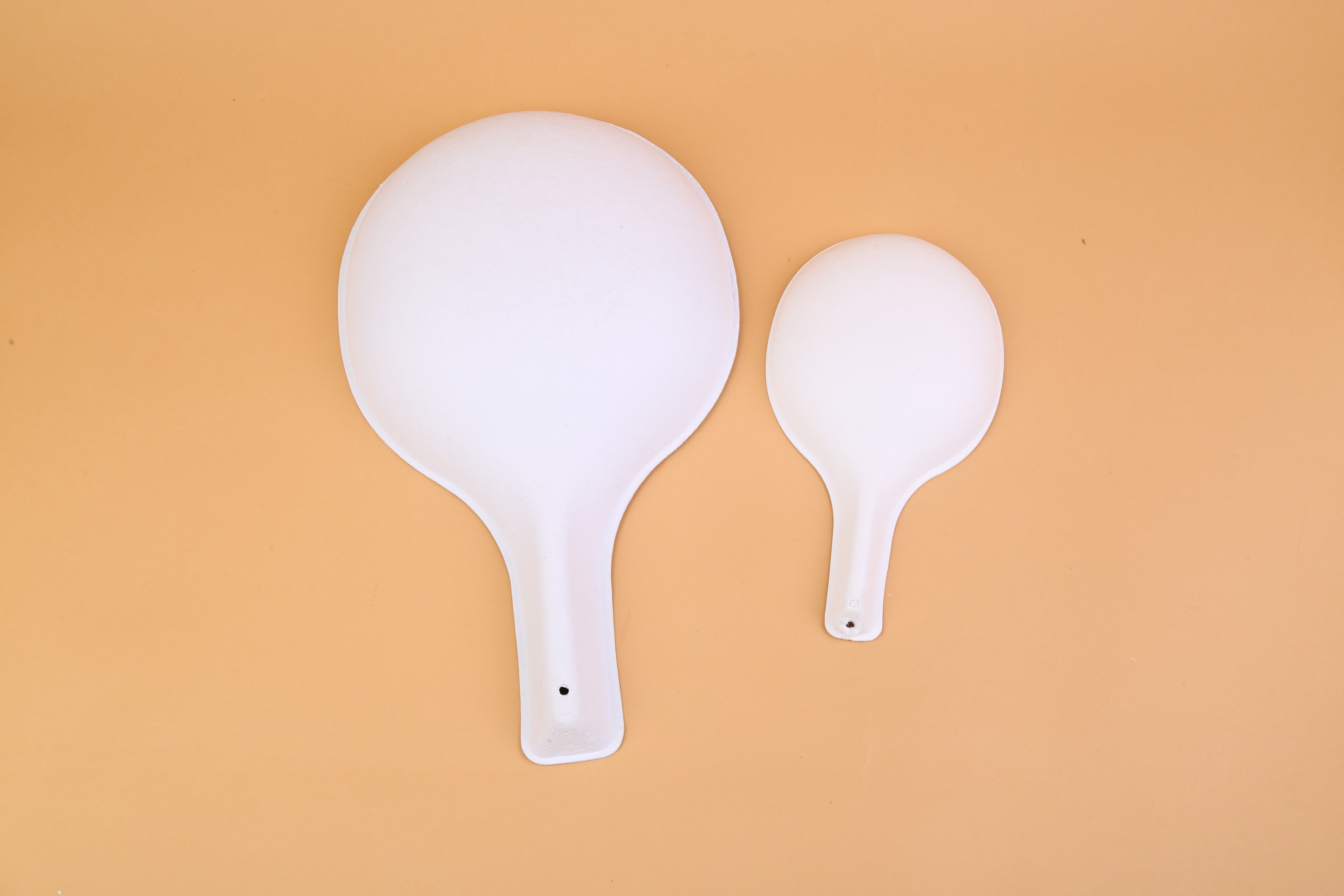 环保纸浆面具白色手绘社火脸谱面具纸小马勺水瓢葫芦细节图