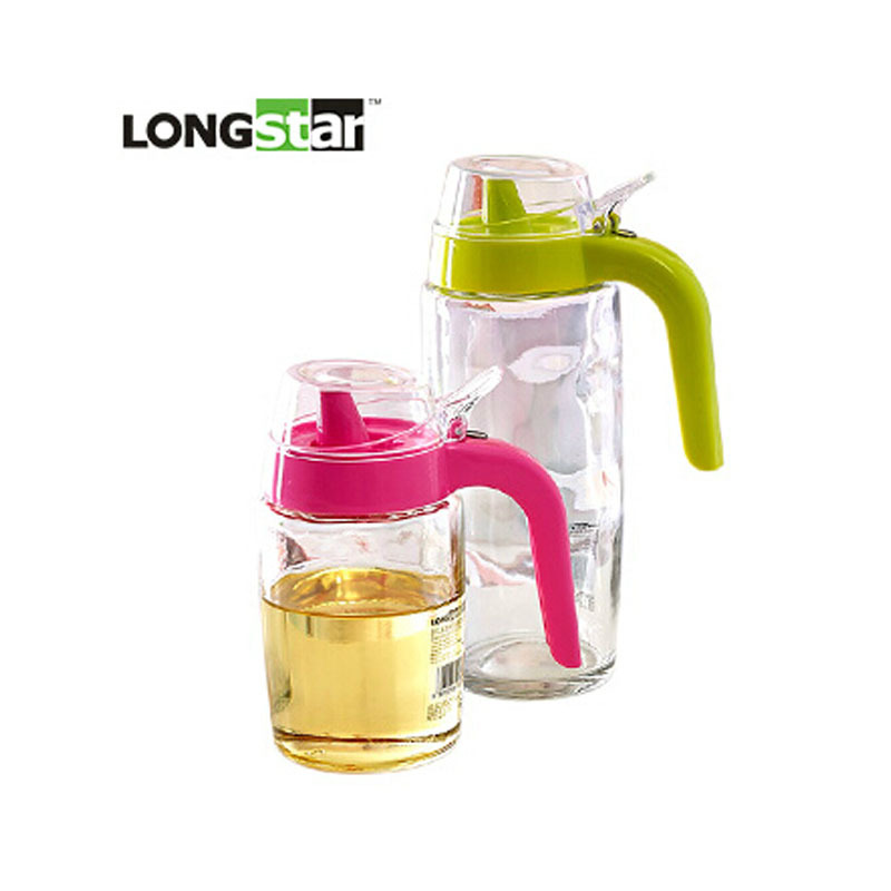 Lonstar 300ML thickened transparent glass sealed oil pot kitchen leak-proof soy sauce bottle healthy vinegar bottle