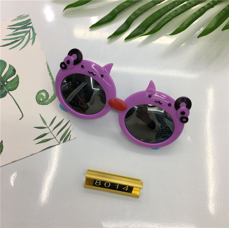 彩膜酷炫儿童太阳镜卡通可爱宝宝墨镜遮阳眼镜细节图