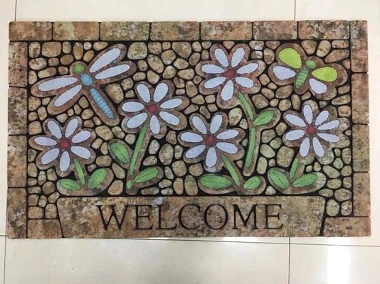 Flocking printed mat 45*75cm rubber sole flocking printed mat thumbnail