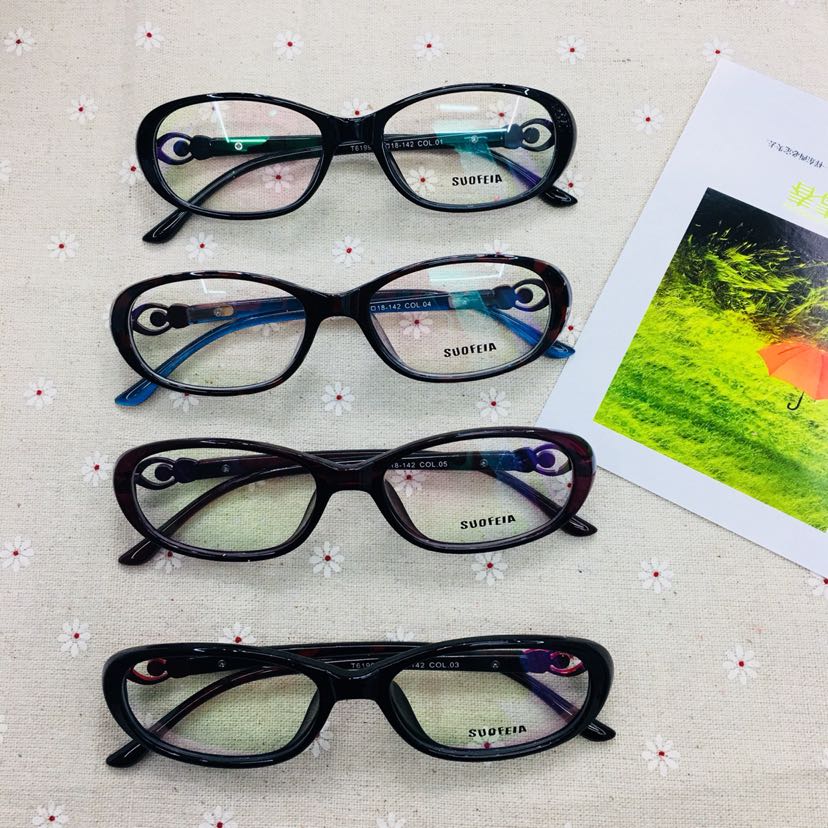 新款近视镜框平光镜女士眼镜TR材质