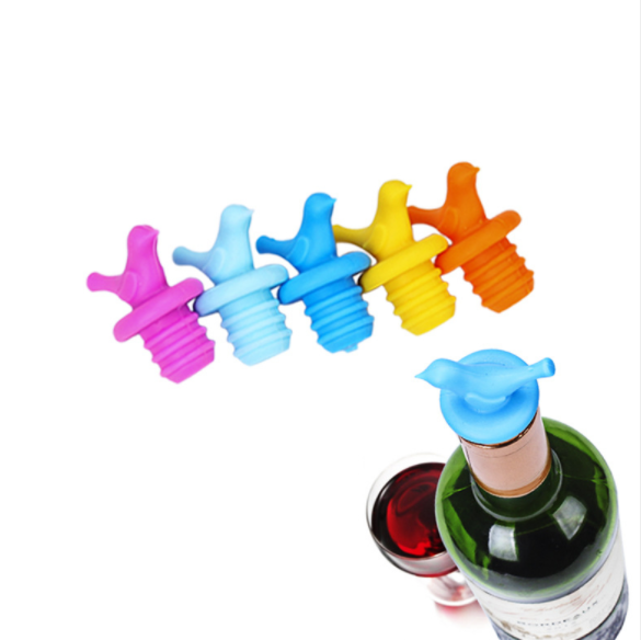 FDA小鸟硅胶保鲜瓶盖 葡萄酒瓶塞红酒塞 啤酒调味瓶塞产品图