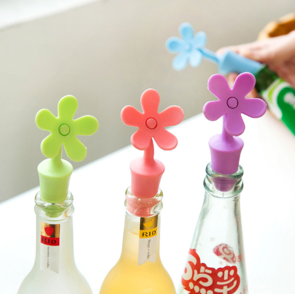 新款硅胶酒塞花朵瓶塞瓶子塞子红酒塞硅胶塞葡萄酒塞产品图