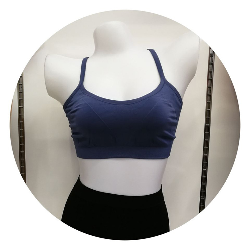 The New United States Back Underwear Women Adjustable Shoulder Strap Seamless Solid Color Bra Shock-Proof Fitness Vest Wholesale Specification drawing