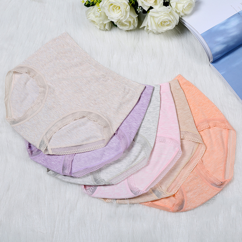 New high waist color cotton seamless underwear