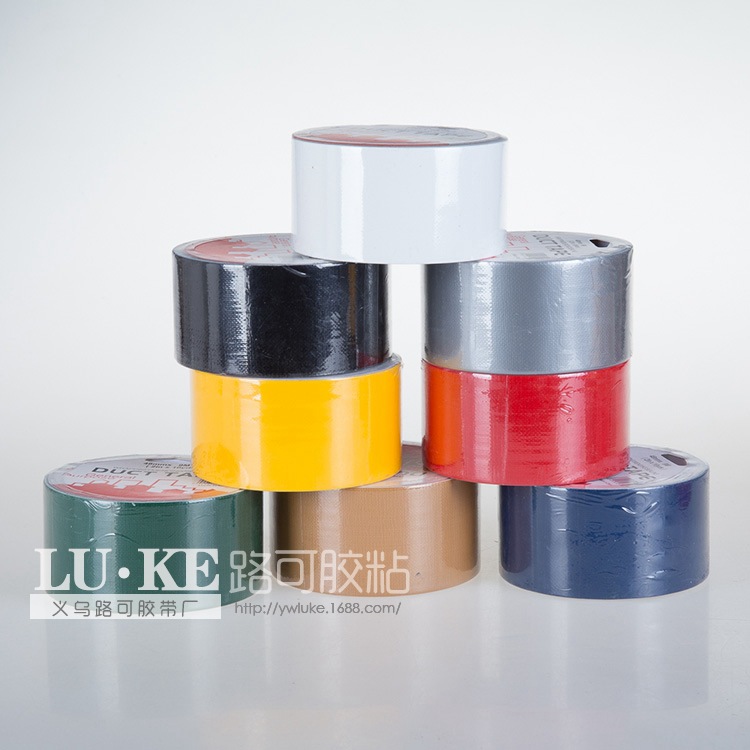 布基胶带 红黄兰绿白黑棕布基胶带布胶带4.8CM*10Y防水胶带地毯胶细节图