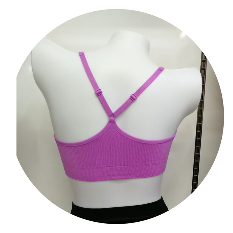 The New United States Back Underwear Women Adjustable Shoulder Strap Seamless Solid Color Bra Shock-Proof Fitness Vest Wholesale details Picture