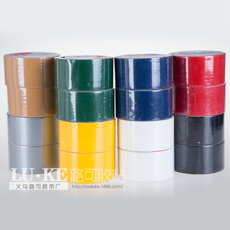 布基胶带 红黄兰绿白黑棕布基胶带布胶带4.8CM*10Y防水胶带地毯胶产品图