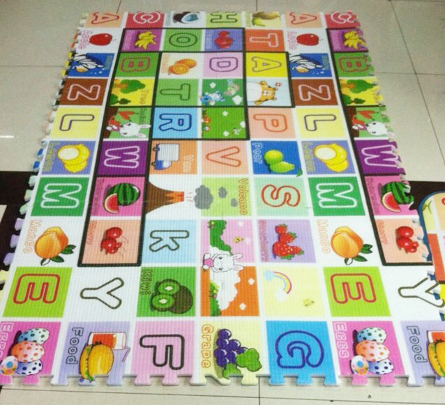 1.5cm thick 60*60*6 pieces set eco-friendly children's puzzle mat, game mat, PE mat, climbing mat details Picture
