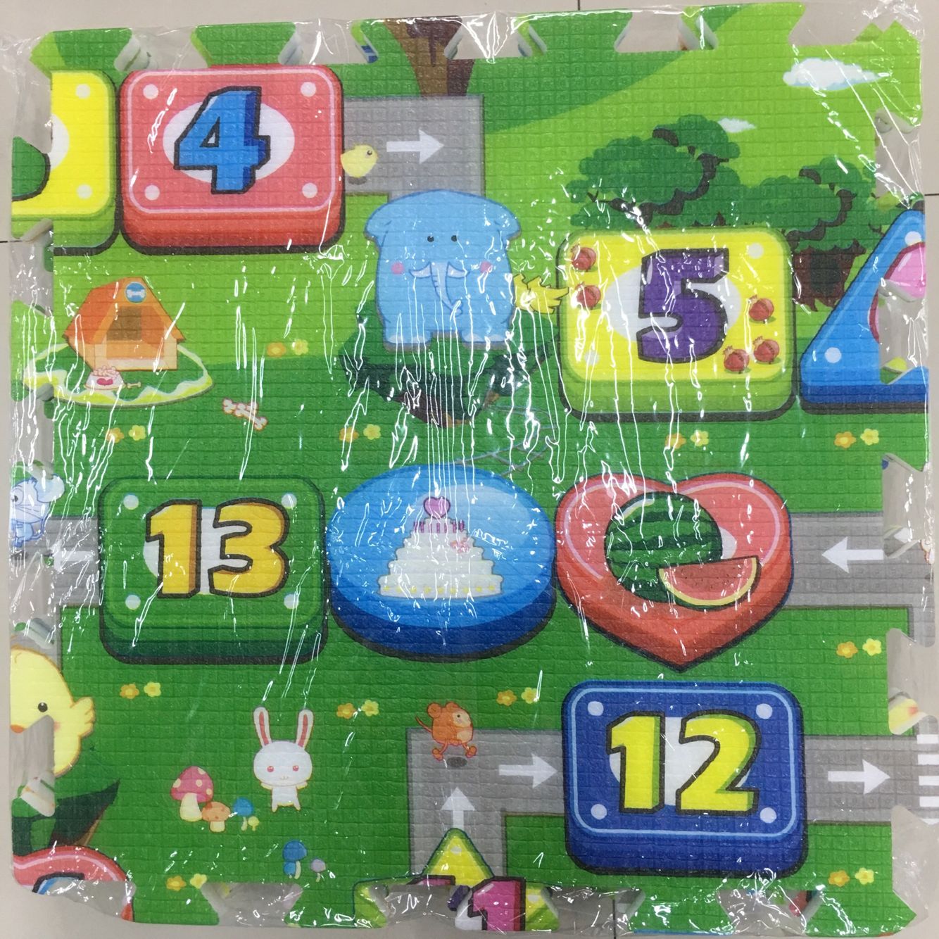 1.5cm thick 60*60*6 pieces set eco-friendly children's puzzle mat, game mat, PE mat, climbing mat full figure