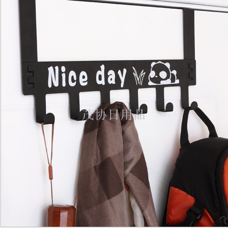 Scratch free nail door hook creative cartoon hook door back hanger stainless steel hook stick hook wall hang