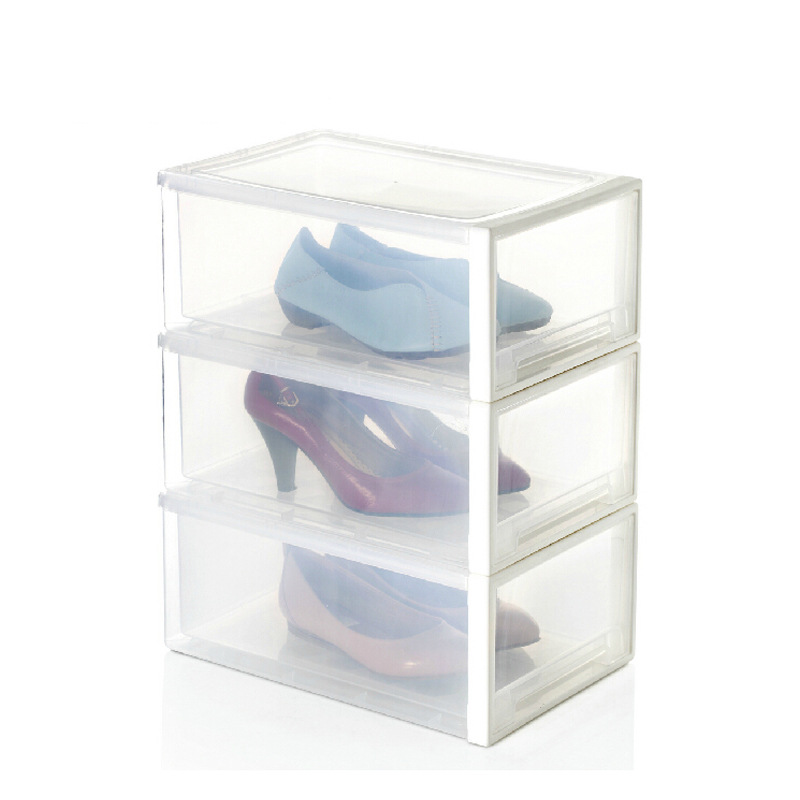 义乌好货 家用特厚 防尘抽屉式 透明塑料鞋盒 收纳 鞋柜 首饰盒产品图